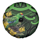 New Zealand Parakeet Bird Spare Tire Cover Maori Kakariki Kowhai Maori Pattern