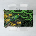 New Zealand Parakeet Bird Tablecloth Maori Kakariki Kowhai Maori Pattern