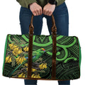 New Zealand Parakeet Bird Travel Bag Maori Kakariki Kowhai Maori Pattern