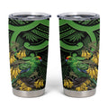 New Zealand Parakeet Bird Tumbler Cup Maori Kakariki Kowhai Maori Pattern