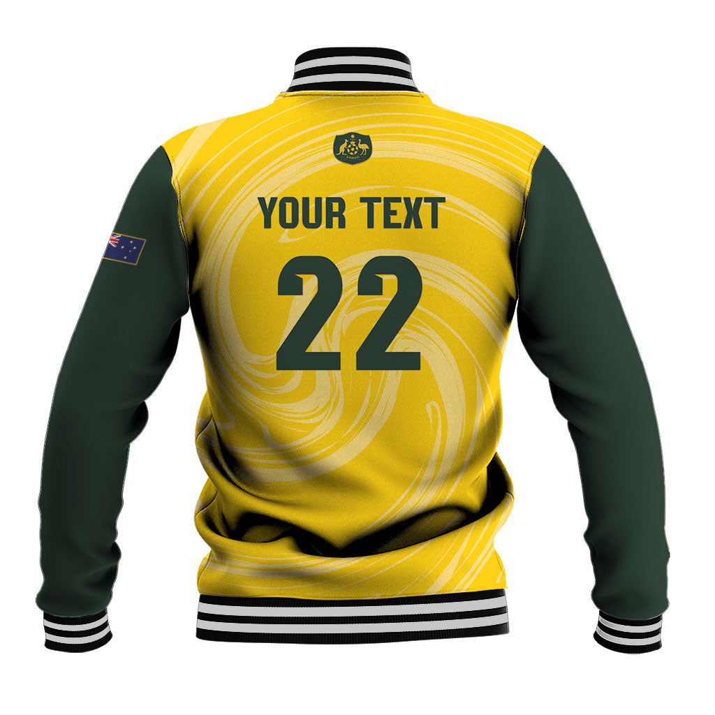 Australia Socceroos 2026 Custom Baseball Jacket Golden Sporty Style