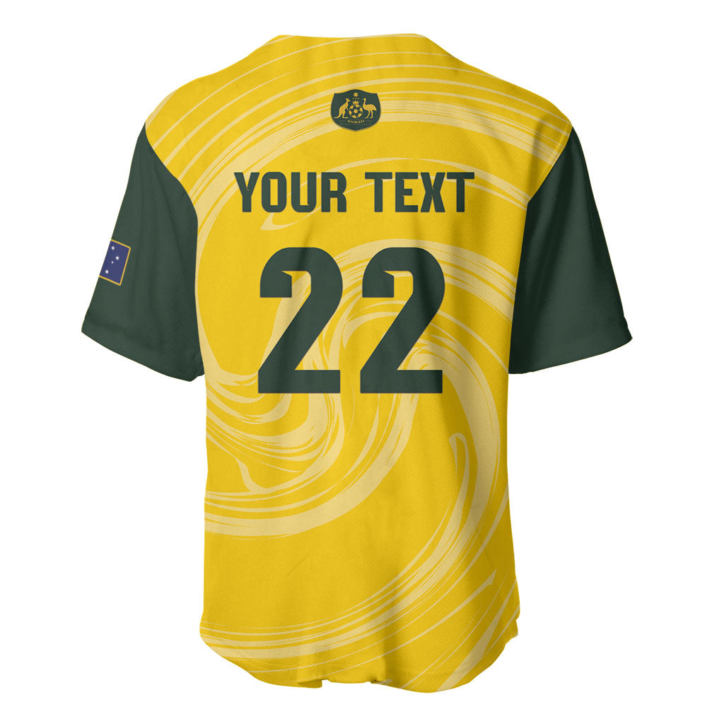 Australia Socceroos 2026 Custom Baseball Jersey Golden Sporty Style