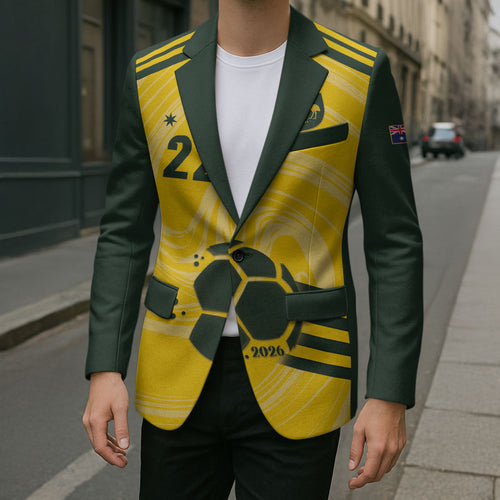 Australia Socceroos 2026 Custom Blazer Golden Sporty Style
