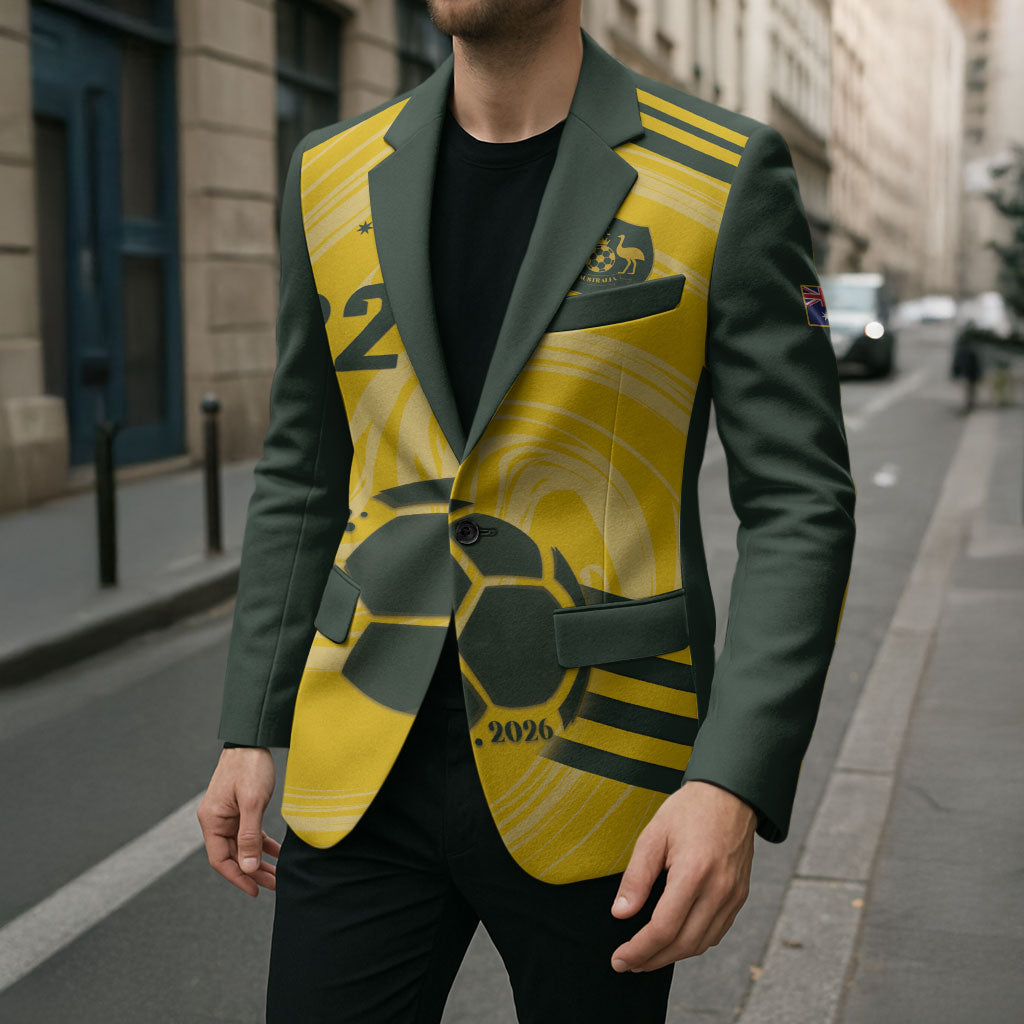 Australia Socceroos 2026 Custom Blazer Golden Sporty Style
