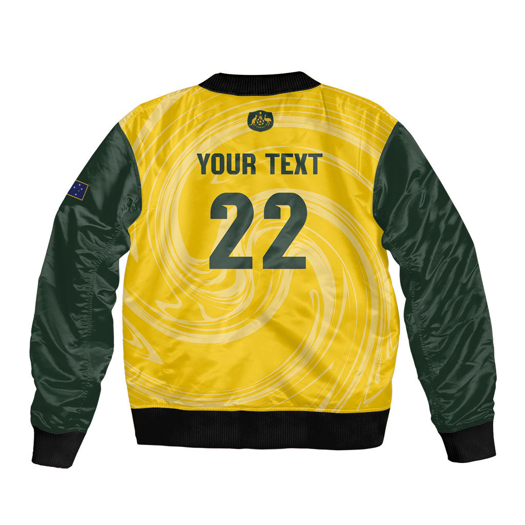 Australia Socceroos 2026 Custom Bomber Jacket Golden Sporty Style