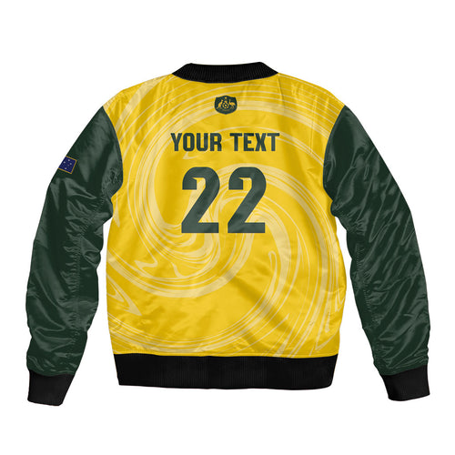 Australia Socceroos 2026 Custom Bomber Jacket Golden Sporty Style