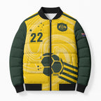 Australia Socceroos 2026 Custom Bomber Puffer Jacket Golden Sporty Style