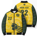 Australia Socceroos 2026 Custom Bomber Puffer Jacket Golden Sporty Style