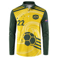 Australia Socceroos 2026 Custom Button Sweatshirt Golden Sporty Style