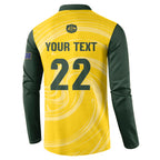 Australia Socceroos 2026 Custom Button Sweatshirt Golden Sporty Style