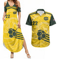 Australia Socceroos 2026 Custom Couples Matching Summer Maxi Dress and Hawaiian Shirt Golden Sporty Style