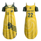 Australia Socceroos 2026 Custom Couples Matching Summer Maxi Dress and Hawaiian Shirt Golden Sporty Style