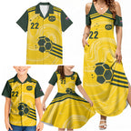 Australia Socceroos 2026 Custom Family Matching Summer Maxi Dress and Hawaiian Shirt Golden Sporty Style