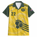 Australia Socceroos 2026 Custom Hawaiian Shirt Golden Sporty Style