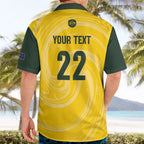 Australia Socceroos 2026 Custom Hawaiian Shirt Golden Sporty Style