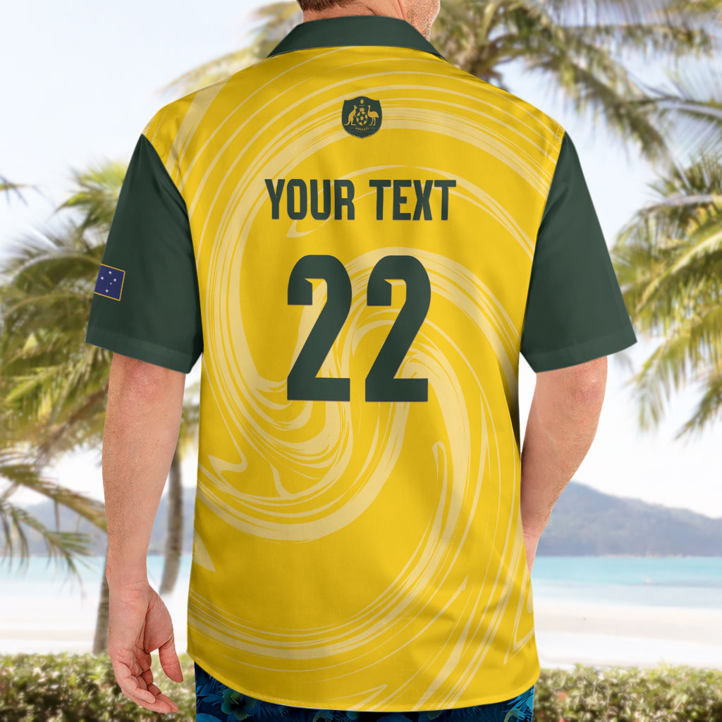 Australia Socceroos 2026 Custom Hawaiian Shirt Golden Sporty Style