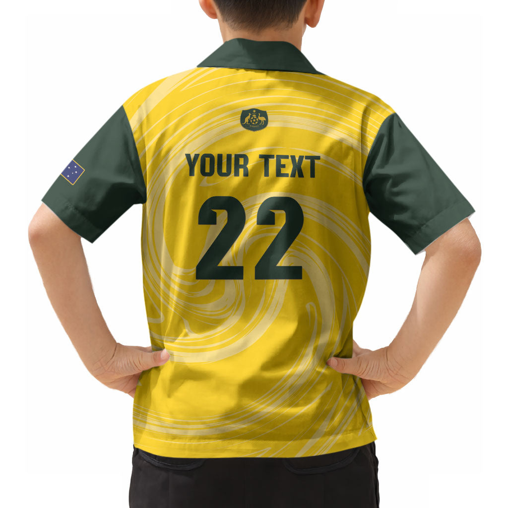 Australia Socceroos 2026 Custom Hawaiian Shirt Golden Sporty Style