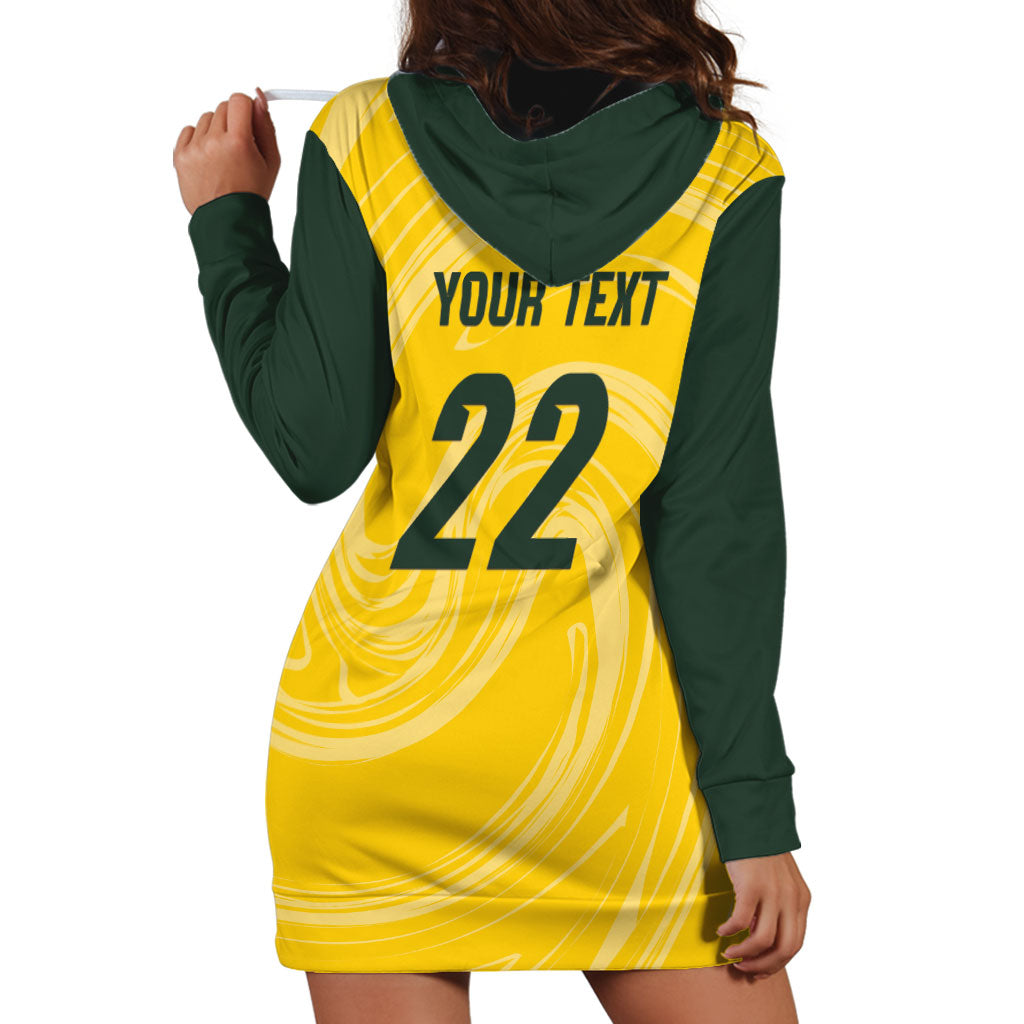Australia Socceroos 2026 Custom Hoodie Dress Golden Sporty Style