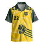Australia Socceroos 2026 Custom Kid Hawaiian Shirt Golden Sporty Style