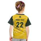 Australia Socceroos 2026 Custom Kid T Shirt Golden Sporty Style