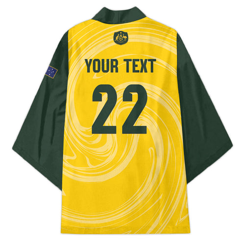 Australia Socceroos 2026 Custom Kimono Golden Sporty Style