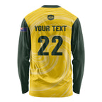 Australia Socceroos 2026 Custom Long Sleeve Shirt Golden Sporty Style