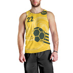 Australia Socceroos 2026 Custom Men Tank Top Golden Sporty Style