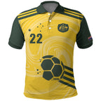 Australia Socceroos 2026 Custom Polo Shirt Golden Sporty Style