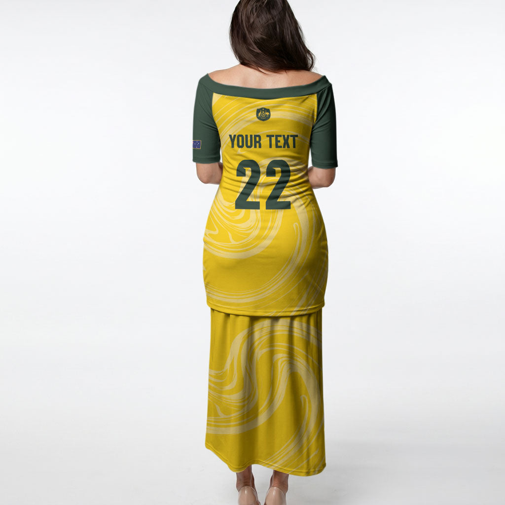 Australia Socceroos 2026 Custom Puletasi Golden Sporty Style