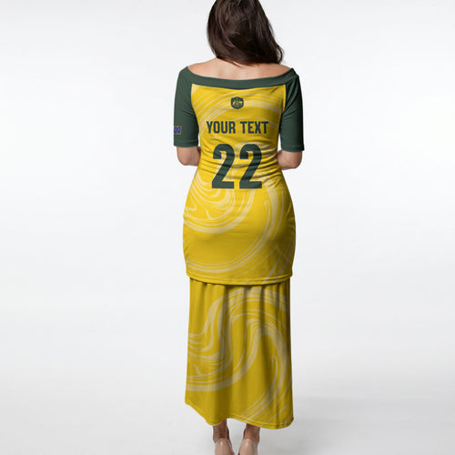 Australia Socceroos 2026 Custom Puletasi Golden Sporty Style