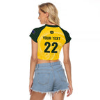 Australia Socceroos 2026 Custom Raglan Cropped T Shirt Golden Sporty Style