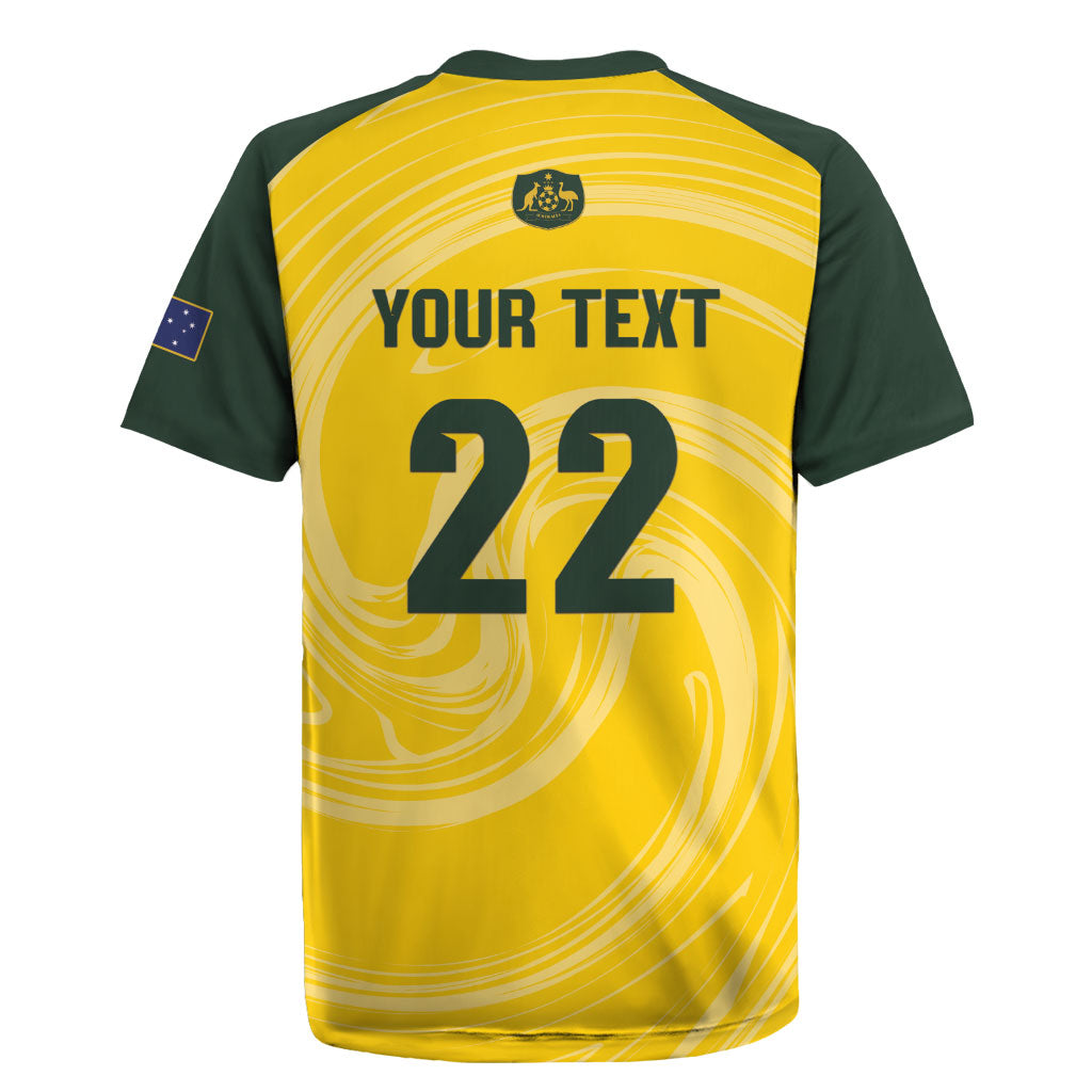 Australia Socceroos 2026 Custom Rugby Jersey Golden Sporty Style