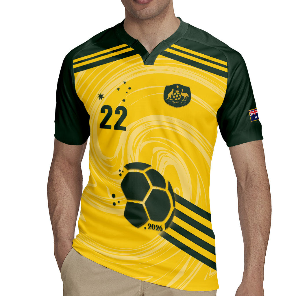 Australia Socceroos 2026 Custom Rugby Jersey Golden Sporty Style