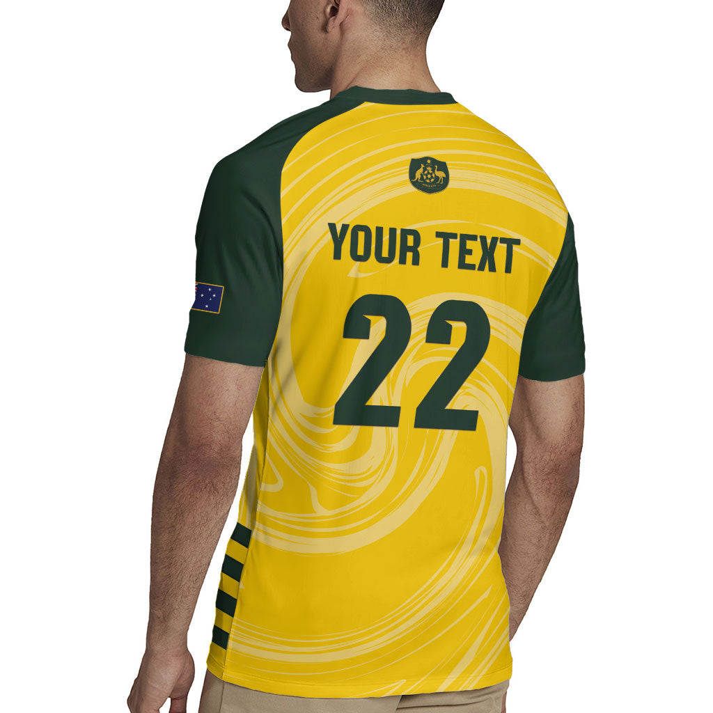 Australia Socceroos 2026 Custom Rugby Jersey Golden Sporty Style