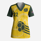 Australia Socceroos 2026 Custom Scrub Top Golden Sporty Style