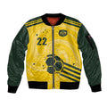 Australia Socceroos 2026 Custom Sleeve Zip Bomber Jacket Golden Sporty Style