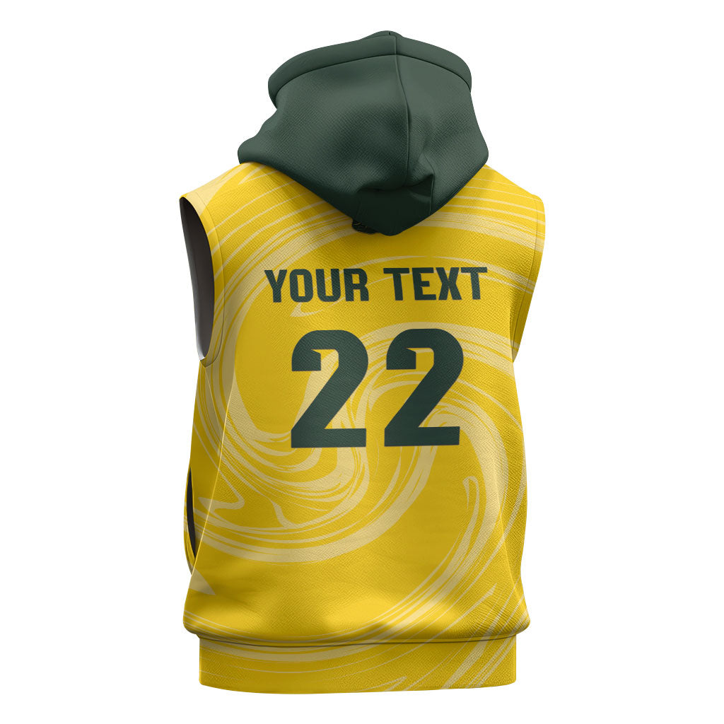 Australia Socceroos 2026 Custom Sleeveless Hoodie Golden Sporty Style