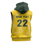 Australia Socceroos 2026 Custom Sleeveless Hoodie Golden Sporty Style