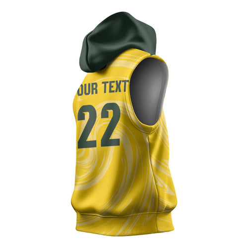Australia Socceroos 2026 Custom Sleeveless Hoodie Golden Sporty Style