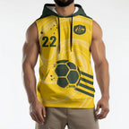 Australia Socceroos 2026 Custom Sleeveless Hoodie Golden Sporty Style