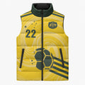 Australia Socceroos 2026 Custom Sleeveless Puffer Jacket Golden Sporty Style