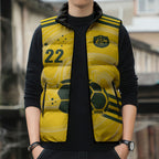 Australia Socceroos 2026 Custom Sleeveless Puffer Jacket Golden Sporty Style