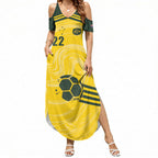 Australia Socceroos 2026 Custom Summer Maxi Dress Golden Sporty Style
