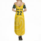 Australia Socceroos 2026 Custom Summer Maxi Dress Golden Sporty Style