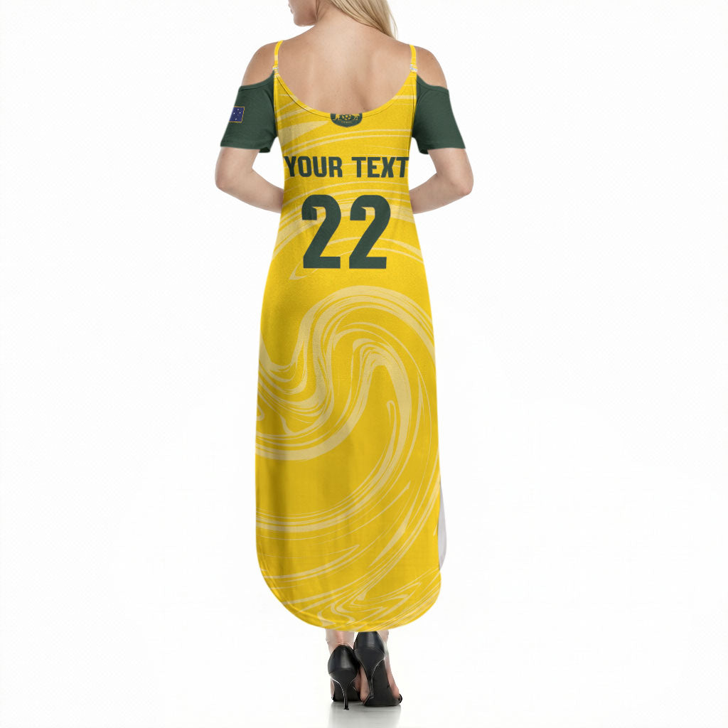 Australia Socceroos 2026 Custom Summer Maxi Dress Golden Sporty Style