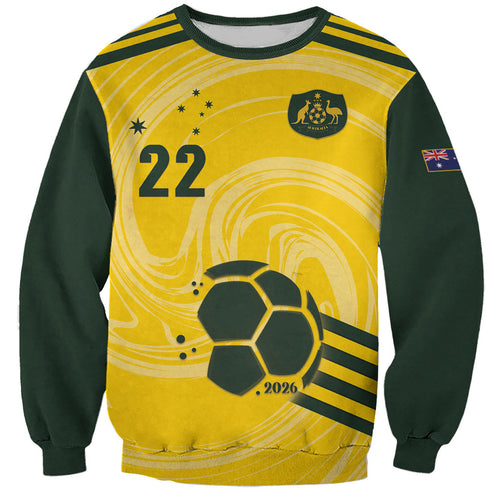 Australia Socceroos 2026 Custom Sweatshirt Golden Sporty Style