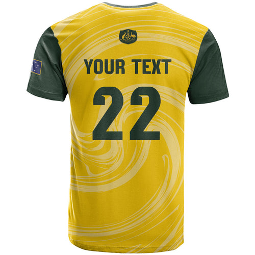 Australia Socceroos 2026 Custom T Shirt Golden Sporty Style
