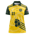 Australia Socceroos 2026 Custom Women Polo Shirt Golden Sporty Style