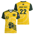 Australia Socceroos 2026 Custom Women V-Neck T-Shirt Golden Sporty Style