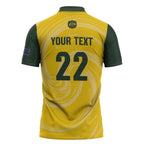 Australia Socceroos 2026 Custom Zipper Polo Shirt Golden Sporty Style